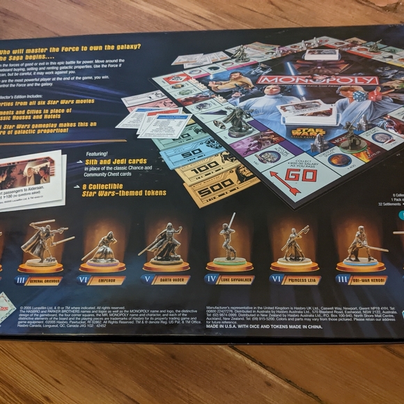 Vintage Monopoly Star Wars Saga Edition 2005 Parker Brothers Board Game - Picture 2 of 8